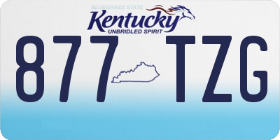KY license plate 877TZG
