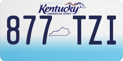 KY license plate 877TZI
