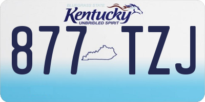 KY license plate 877TZJ