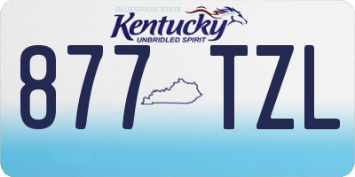 KY license plate 877TZL
