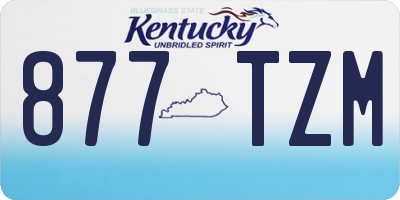 KY license plate 877TZM