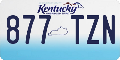 KY license plate 877TZN