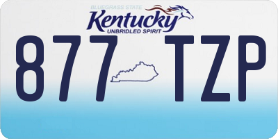 KY license plate 877TZP