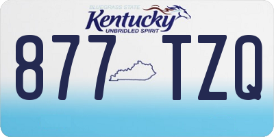 KY license plate 877TZQ