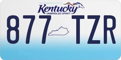 KY license plate 877TZR
