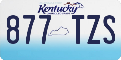 KY license plate 877TZS