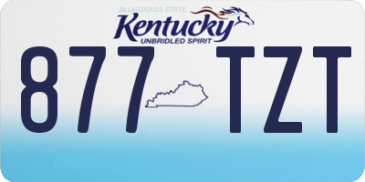 KY license plate 877TZT