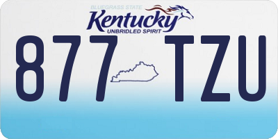 KY license plate 877TZU