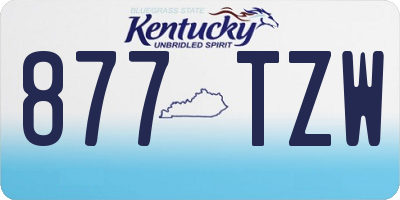 KY license plate 877TZW