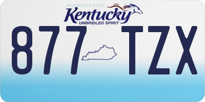 KY license plate 877TZX