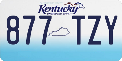 KY license plate 877TZY