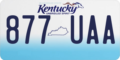 KY license plate 877UAA