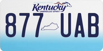 KY license plate 877UAB