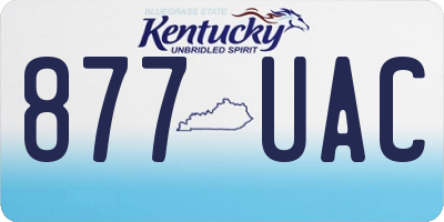KY license plate 877UAC