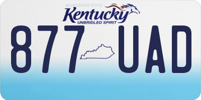 KY license plate 877UAD