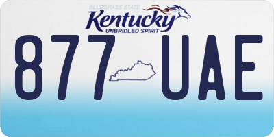 KY license plate 877UAE