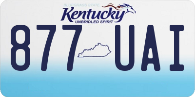 KY license plate 877UAI
