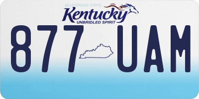 KY license plate 877UAM