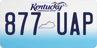 KY license plate 877UAP