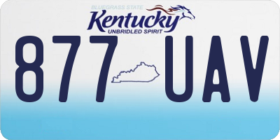 KY license plate 877UAV