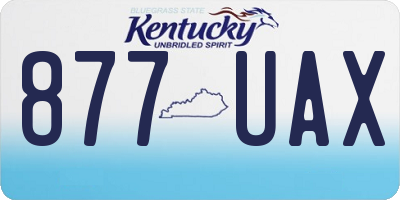 KY license plate 877UAX