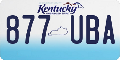 KY license plate 877UBA