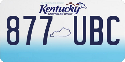 KY license plate 877UBC