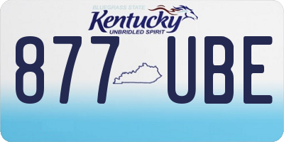 KY license plate 877UBE