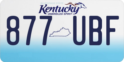 KY license plate 877UBF