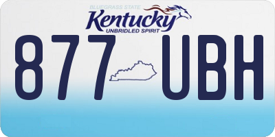 KY license plate 877UBH