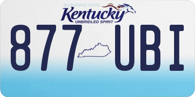 KY license plate 877UBI