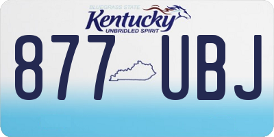 KY license plate 877UBJ