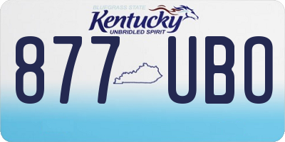 KY license plate 877UBO