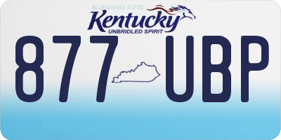 KY license plate 877UBP