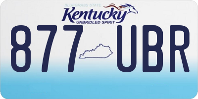 KY license plate 877UBR