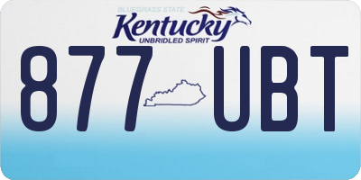 KY license plate 877UBT