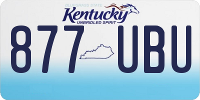 KY license plate 877UBU
