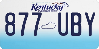 KY license plate 877UBY
