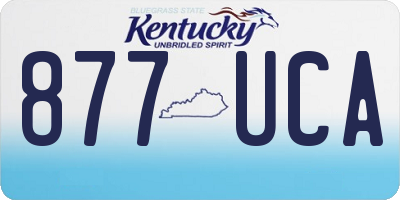 KY license plate 877UCA