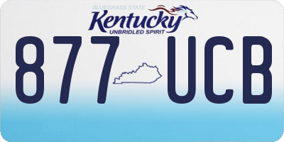 KY license plate 877UCB