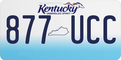 KY license plate 877UCC