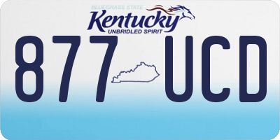 KY license plate 877UCD