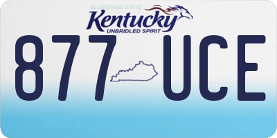 KY license plate 877UCE