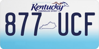 KY license plate 877UCF