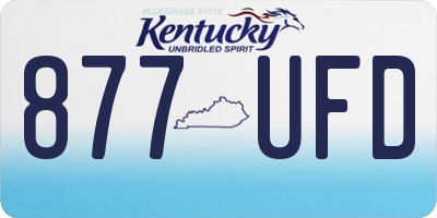 KY license plate 877UFD
