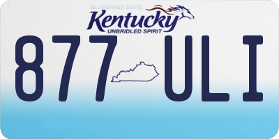 KY license plate 877ULI