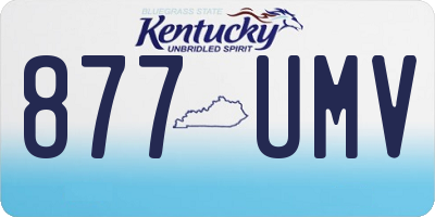 KY license plate 877UMV