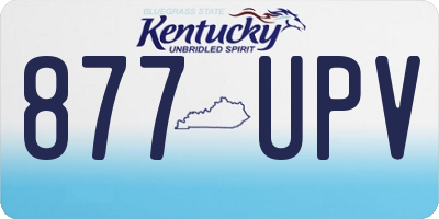 KY license plate 877UPV