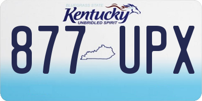 KY license plate 877UPX
