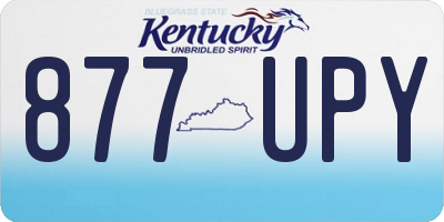 KY license plate 877UPY